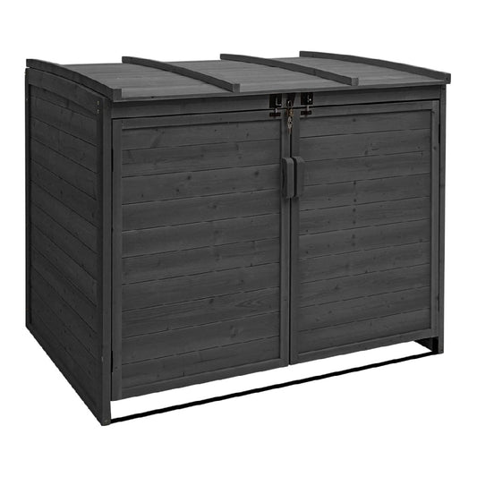 Coffre de rangement extérieur en bois traité pour jardin - 150 x 80 x 100