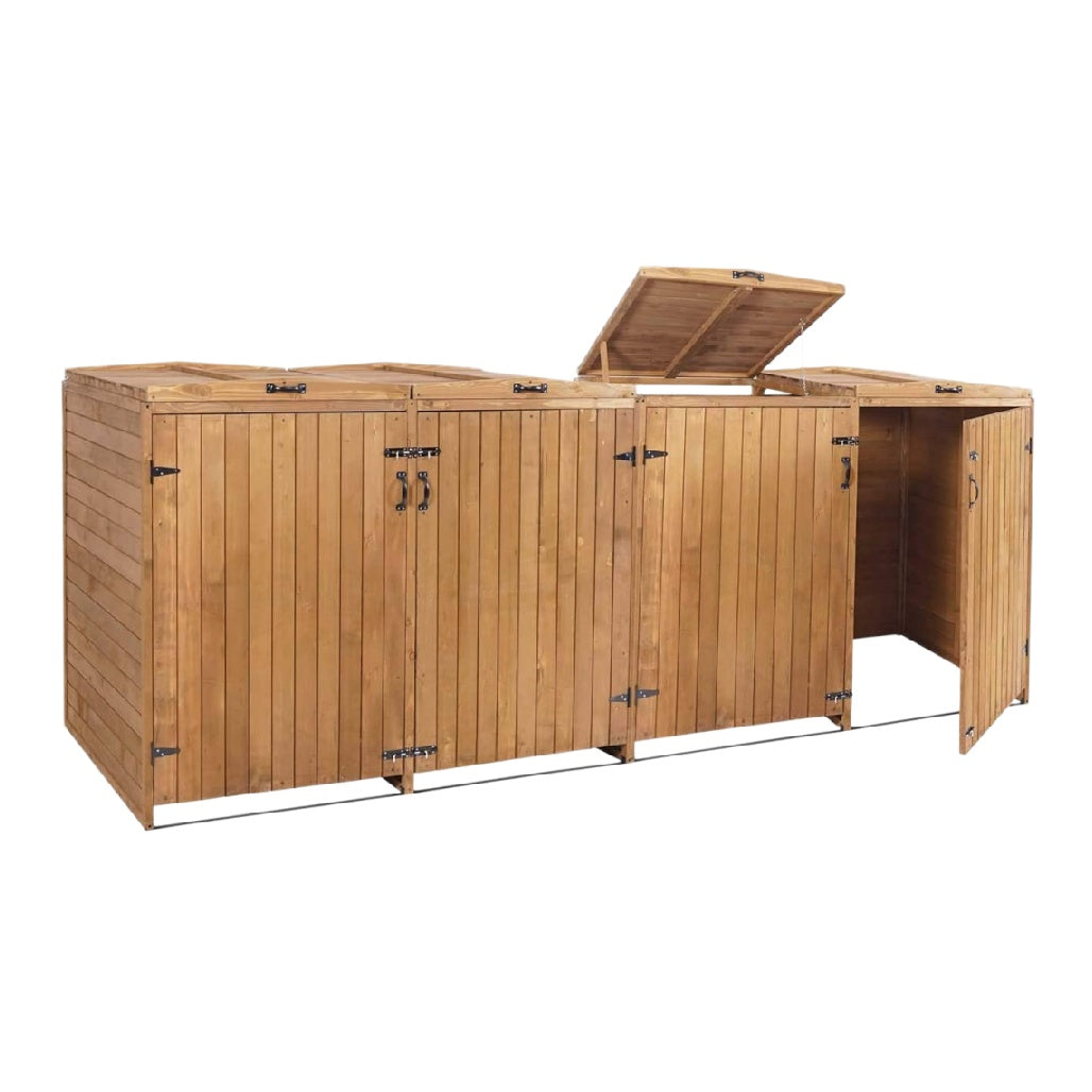 Coffre de rangement extérieur en bois - Idéal pour le jardin - Dimensions 150 x 70 x 100