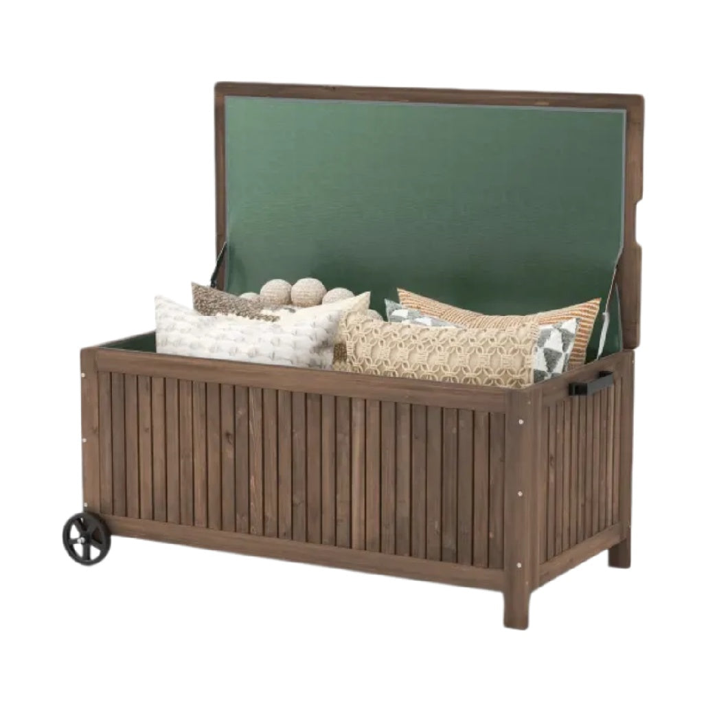 Coffre de rangement pour extérieur en bois - 80 x 40 x 45