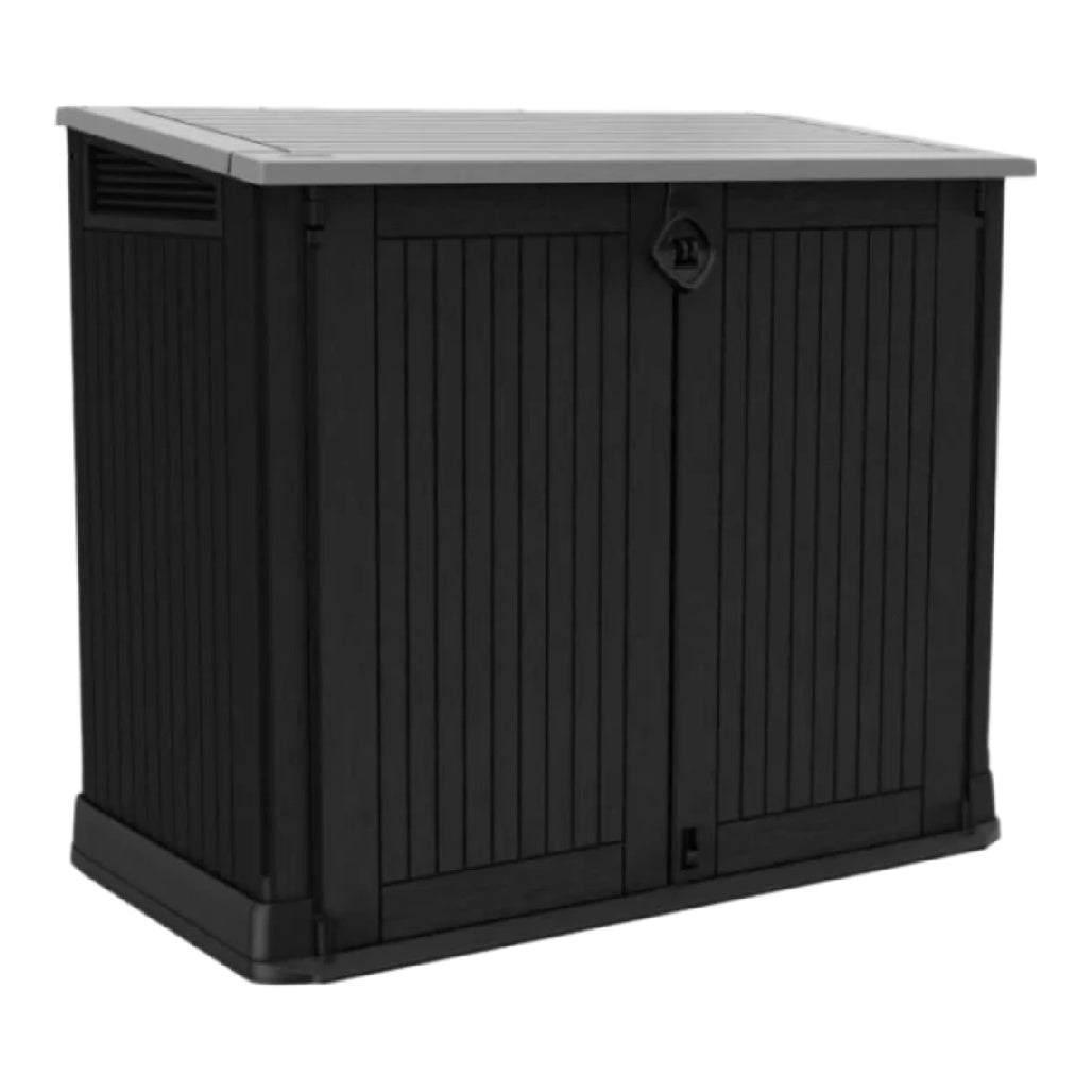 Coffre de rangement d'extérieur en plastique - Utilisé pour le stockage d'outils et accessoires - 120 x 80 x 90